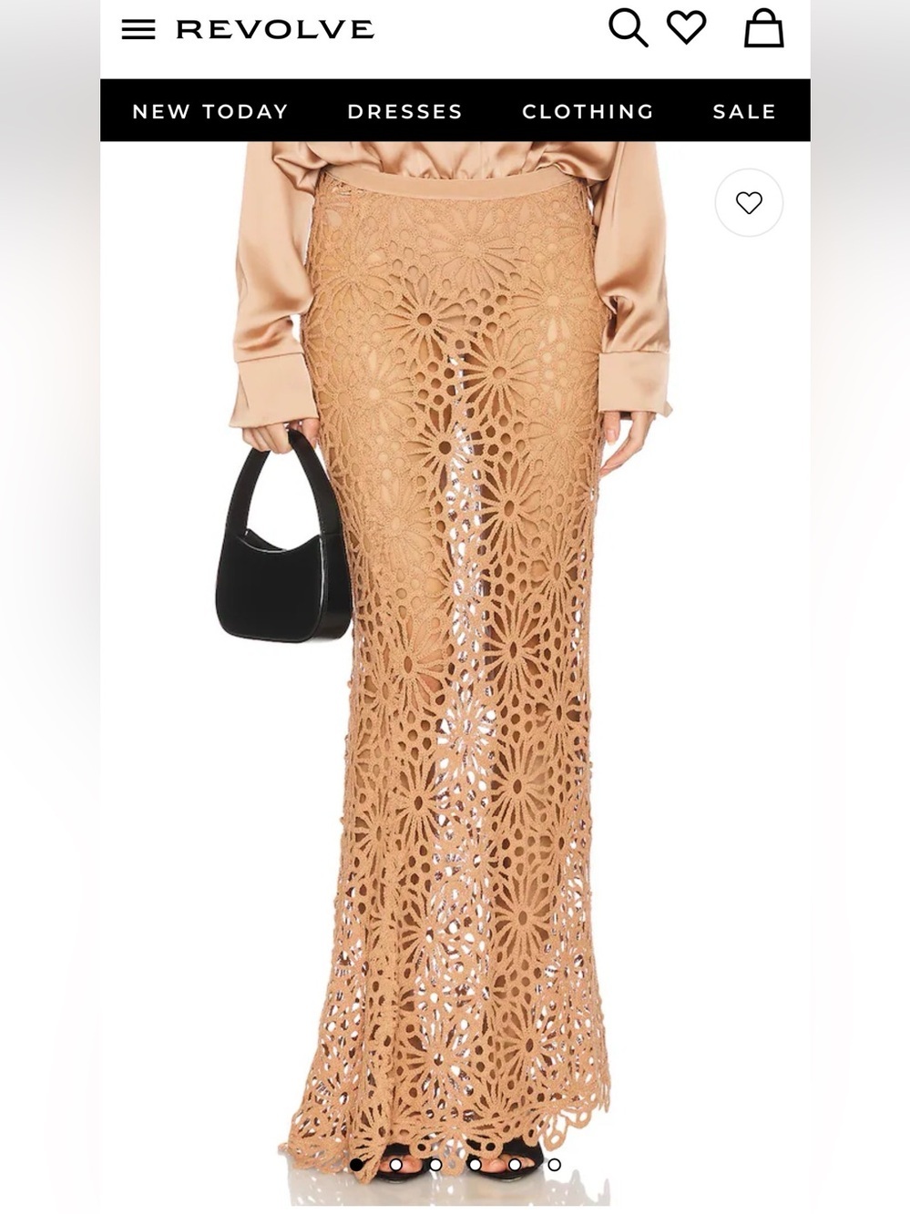 Norma Kamali Obie Long Skirt in Cappuccino Sz XL NWT